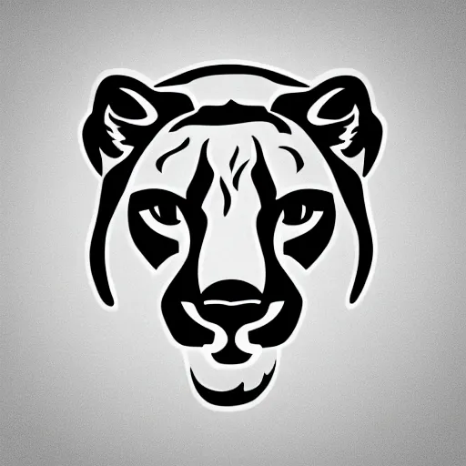 Image similar to photoshop vector design logo concept of a cougar