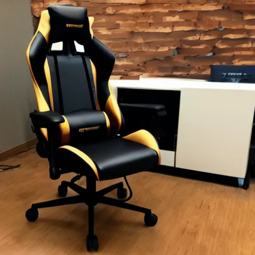 Image similar to a photo of the most uncomfortable gaming chair in the world.