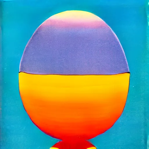 Image similar to egg by shusei nagaoka, kaws, david rudnick, airbrush on canvas, pastell colours, cell shaded, 8 k