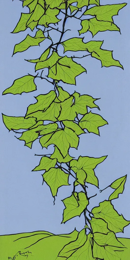 Prompt: artwork by herge of a grim catalpa