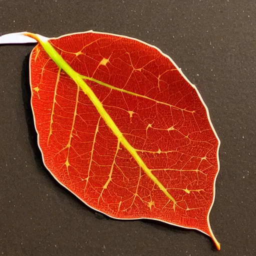 Prompt: a digital leaf made of circuit board