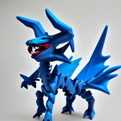 Image similar to Dialga the Pokémon, mini figure, photo, trending on artstation