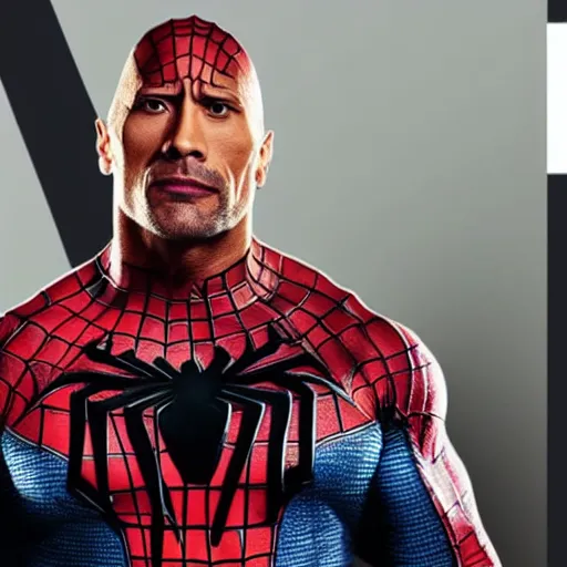 Image similar to dwayne johnson entering entrances of wwe as spiderman