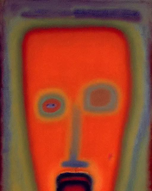 Image similar to Portrait of a human face, by Mark Rothko