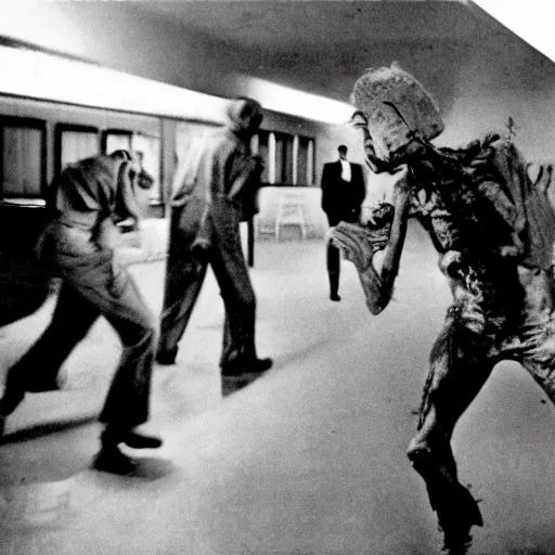 Image similar to real life irradiated walking zombie 1950s black and white award winning photo highly detailed Arriflex 35 II, lighting by stanley kubrick