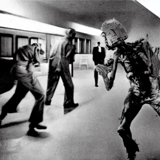 Prompt: real life irradiated walking zombie 1950s black and white award winning photo highly detailed Arriflex 35 II, lighting by stanley kubrick