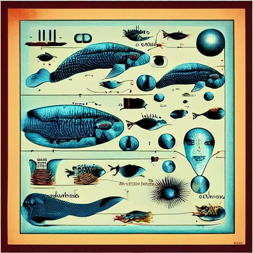 Image similar to “ chris ware ” aquatic horror shape canine medical diagram optical illusion 1 0 2 4 x 1 0 2 4