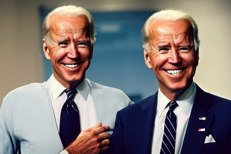 Prompt: Joe Biden starring in a 1990s sitcom, photographic still, cinematic