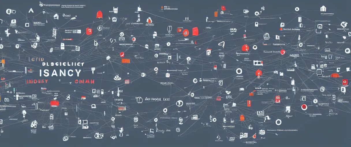 Image similar to isotype chart displaying the supply chain in detail, across multiple phases including logistics, manufacturing, warehousing, and sales, unreal engine, realistic, dramatic lighting, octane render, highly detailed, cinematic lighting, cinematic