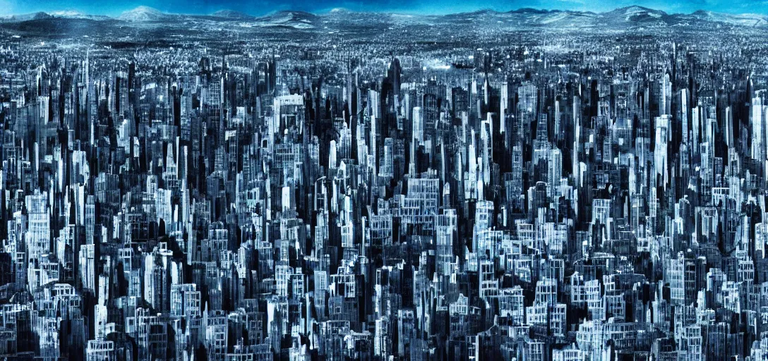 Image similar to very high resolution image from a new movie. a beautiful city landscape, alien invasion. 2 4 mm, photorealistic, photography, directed by stanley kubrick