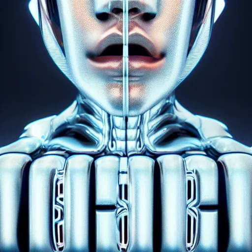 Prompt: futuristic typographic lettering, chrome, hajime sorayama, octane render, hyper detailed, 4 k