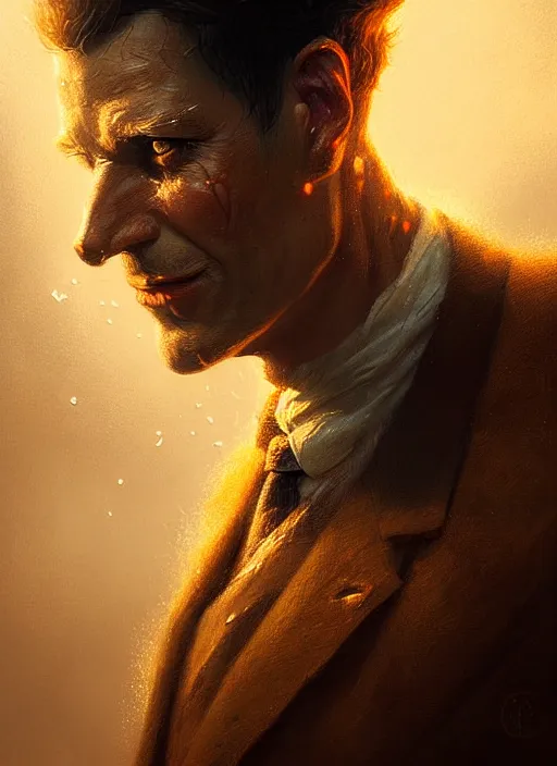 Image similar to portrait of powdered toast man, victorian, concept art, detailed face, fantasy, close up face, highly detailed, cinematic lighting, digital art painting by greg rutkowski