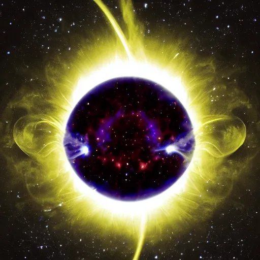 Prompt: A portrait of a cosmic glass orb filled with a plasma charged nebula. Symmetrical.