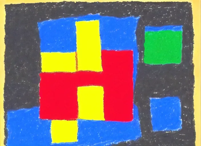 Prompt: an ms paint children's drawing of suprematism