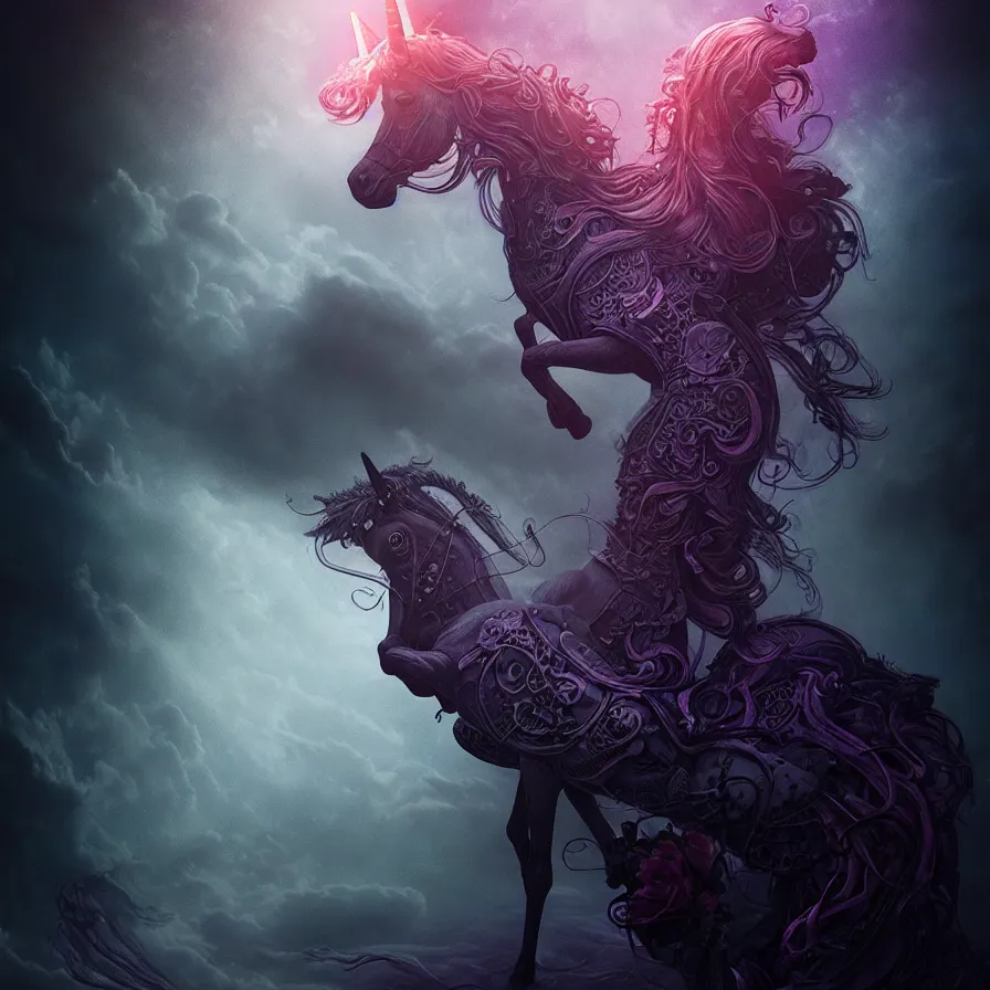 Prompt: epic professional digital art of 🦄🧠, atmospheric lighting, painted, intricate, detailed, foreboding, leesha hannigan, wayne haag, reyna rochin, ignacio fernandez rios, mark ryden, iris van herpen, best on artstation, cgsociety, wlop, pixiv, stunning, gorgeous, much wow, cinematic, masterpiece