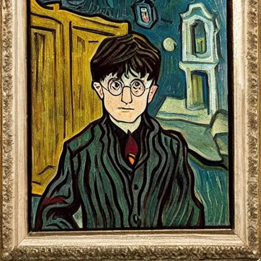 Prompt: harry potter painting by van gogh