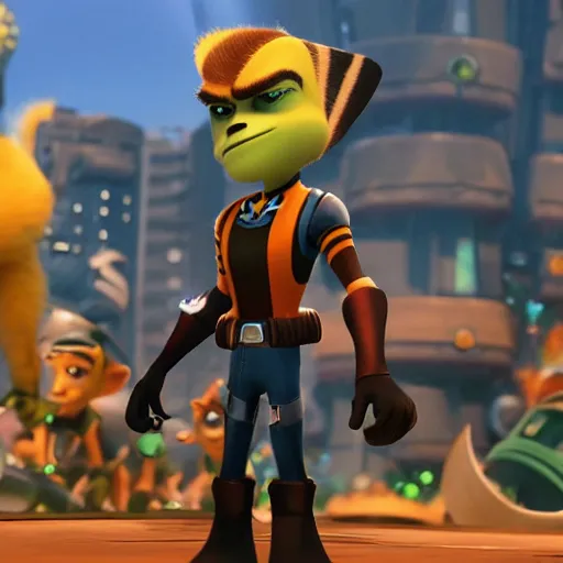 Prompt: trump in ratchet and clank