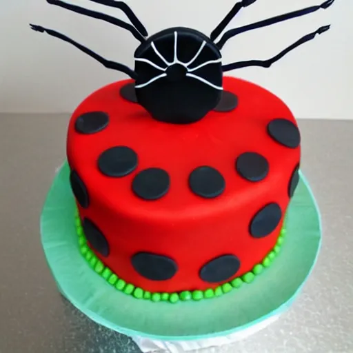 Image similar to spider birthday cake, super hero,