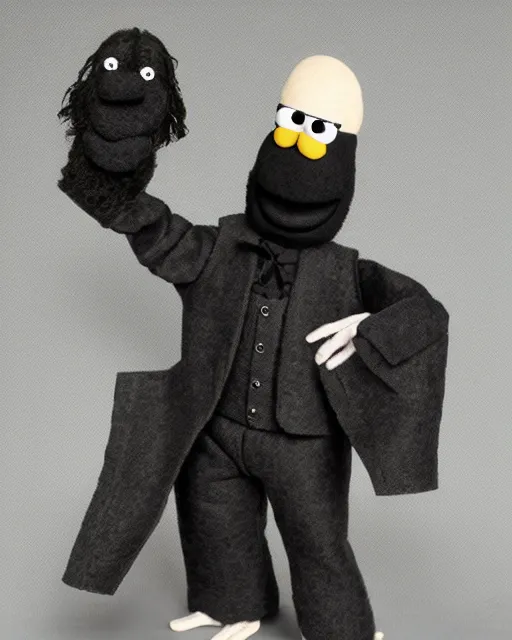 Prompt: the undertaker as a muppet. highly detailed felt. hyper real photo. 4 k.