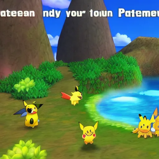 Prompt: Pokémon Mystery Dungeon on the Playstation 5, screenshot,