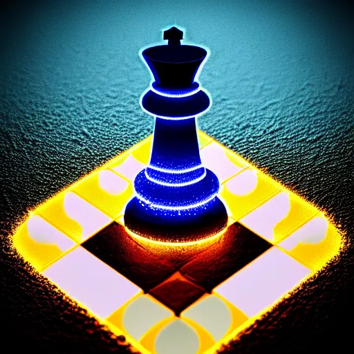 Image similar to vintage instamatic photo of a queen chess piece made of led lights, Puddles, Isometric 3D Fantasy, smooth 3D Illustration, Cinematic Matte Painting, soft render,