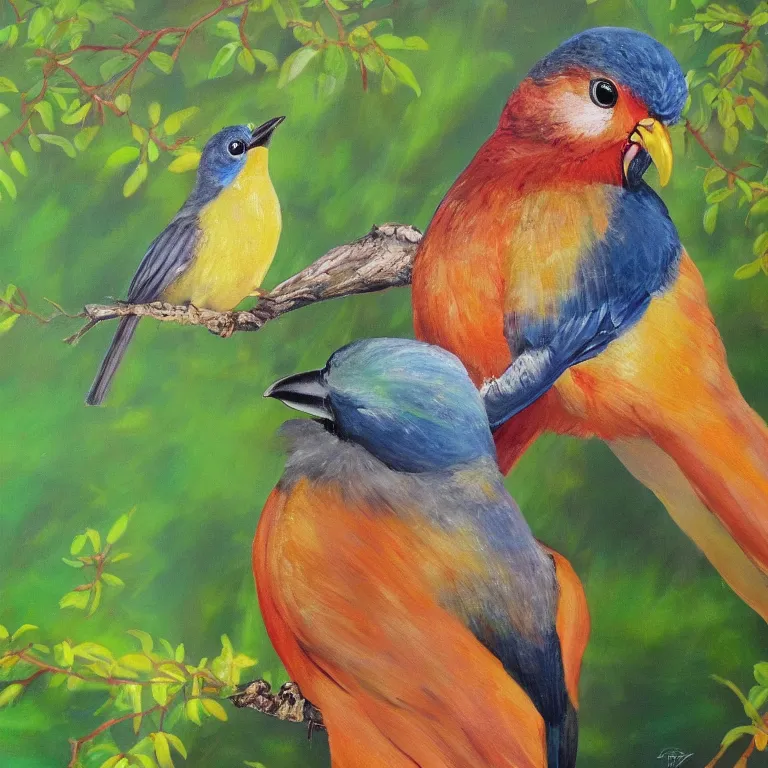 Image similar to a beautiful painting of a bird in hand is worth two in the bush, highly detailed, 8 k resolution