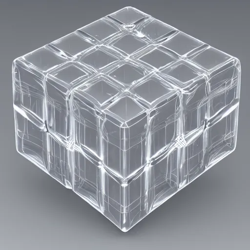 Image similar to transparent cube, 3 d render