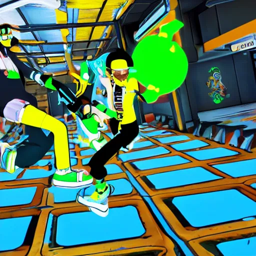 Image similar to jet set radio sequel screenshot, ps 5, cel - shading, unreal engine 5, 2 0 2 2