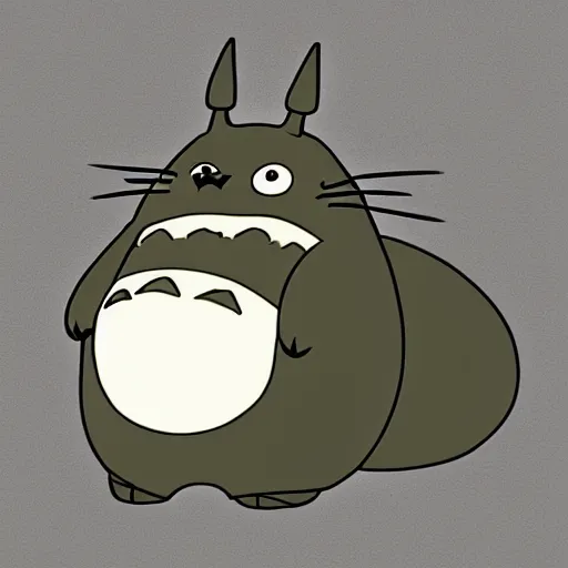 Prompt: Totoro as a bull