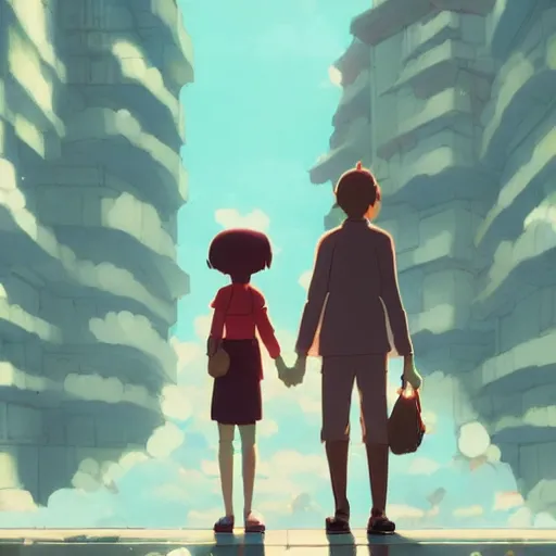 Image similar to an untold love story, during the lockdown period, the two couples gonna miss each other, cory loftis, james gilleard, atey ghailan, makoto shinkai, goro fujita, studio ghibli, rim light, exquisite lighting, clear focus, very coherent, plain background