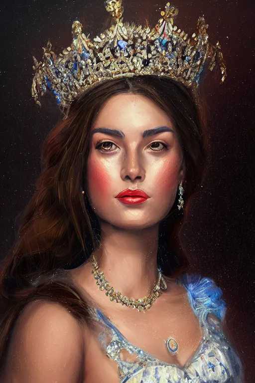 Prompt: the portrait of a majestic princess by petros afshari, 4 k, trending on artstation