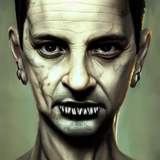 Image similar to young dave gahan as a zombie looking up, zombie with white eyes, 7 days to die zombie, fine art, award winning, intricate, soft light, elegant, sharp focus, cinematic lighting, highly detailed, digital painting, 8 k concept art, art by z. w. gu and alex konstad and brom and michael hussar, masterpiece, 8 k