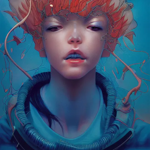 Prompt: prompt : flames and lightnings portrait soft light painted by james jean and katsuhiro otomo and erik jones, inspired by evangeleon anime, smooth face feature, intricate oil painting, high detail illustration, sharp high detail, manga and anime 1 9 9 9