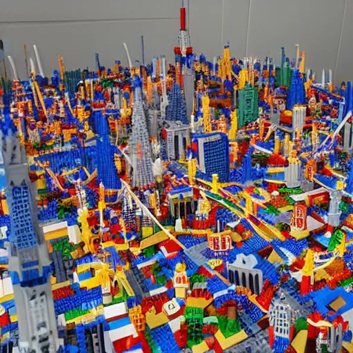 Prompt: city made out of lego