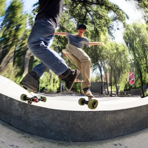 abraham lincoln skateboarding, skate video, fisheye | Stable Diffusion ...