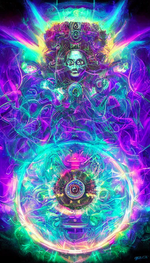 Prompt: psytrance artwork, by studio 4 c