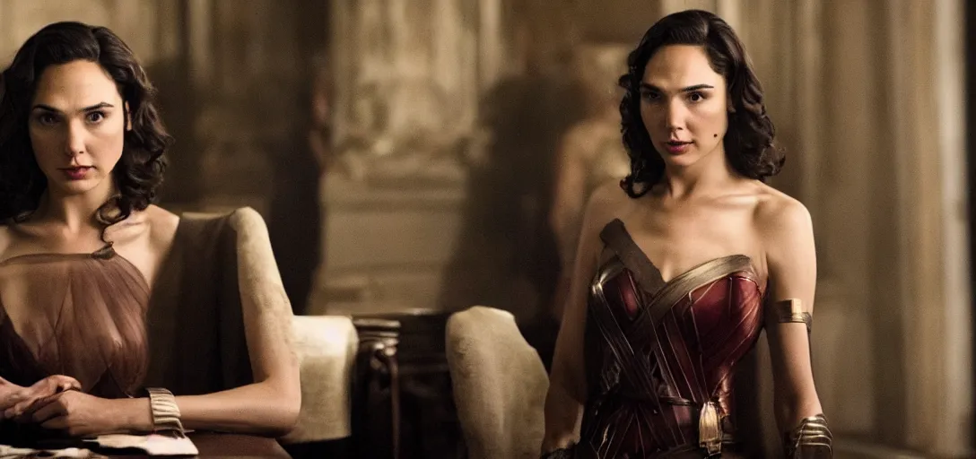 Image similar to still of gal gadot in the godfather