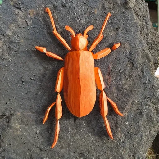 Image similar to bug carving