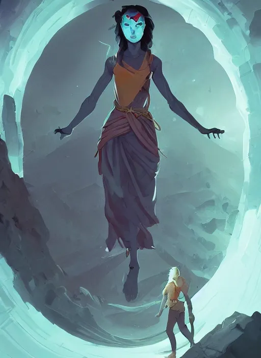 Prompt: Portal to Limbo hidden in an ancient tibetan Book, in the Style of Artgerm and Charlie Bowater and Atey Ghailan and Mike Mignola, vibrant colors and hard shadows and strong rim light, Comic Cover Art, plain background, trending on artstation