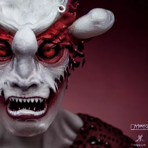 Image similar to a demon inspired by clouds created by the make up artist hungry, photographed by andrew thomas huang, cinematic, expensive visual effects