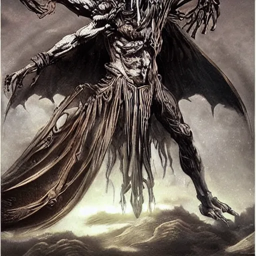 Prompt: the god of death and despair, dark fantasy, ultrarealistic,