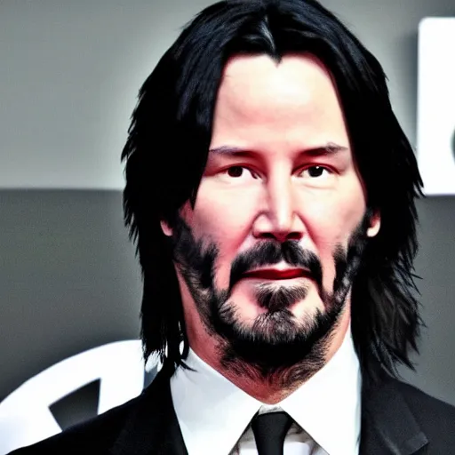 Image similar to Keanu Reeves as Batman, unmasked