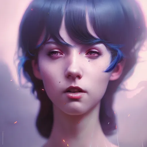 Prompt: bruffindust, by tom bagshaw and ilya kuvshinov, rtx rendering, octane render 1 2 8 k, maya, extreme high intricate details by wlop, digital anime art by ross tran, medium shot, composition by sana takeda, dramatic lighting by greg rutkowski