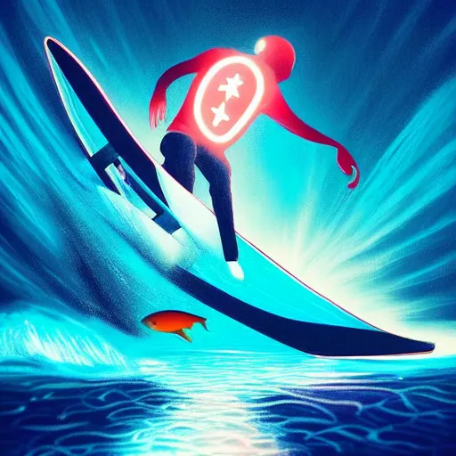 Image similar to skate in ocean. pop punk art, no duplicate image, glowing lights, ultra details, digital painting, artstation, concept art, smooth, sharp focus, illustration, intecrate details, art by richard hamilton and mimmo rottela, pixels art by kirokaze and paul robertson - h 7 6 8