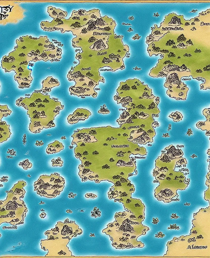 Image similar to fantasy world map,