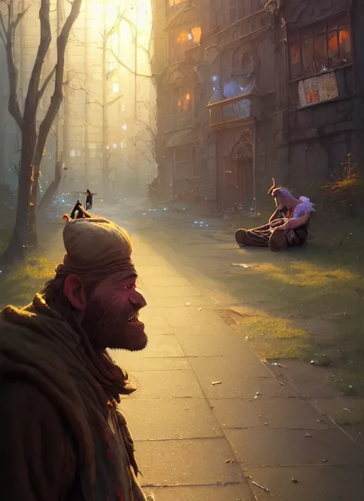 Prompt: Highly detailed portrait of homeless and beaten up Shrek, Stephen Bliss, unreal engine, fantasy art by Greg Rutkowski, Loish, Rhads, ferdinand knab, Makoto Shinkai and Lois van baarle, ilya kuvshinov, rossdraws, Tom Bagshaw, global illumination, radiant light, detailed and intricate environment