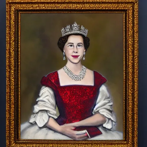 Prompt: teenage queen elizabeth ii portrait