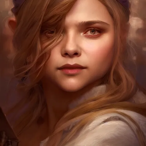 Prompt: Chloë Grace Moretz , D&D, fantasy, intricate, cinematic lighting, highly detailed, digital painting, artstation, concept art, smooth, sharp focus, illustration, art by Artgerm and Greg Rutkowski and Alphonse Mucha