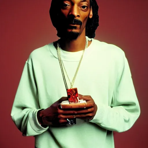 Image similar to Snoop Dogg holding a Kleenex for a 1990s sitcom tv show, Studio Photograph, portrait, C 12.0