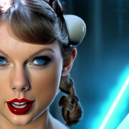 Image similar to taylor swift as princess leia in star wars, 8 k resolution, cinematic lighting, anatomically correct